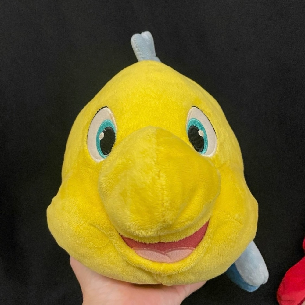 Disney Little Mermaid Flounder Small Soft Plush -11”